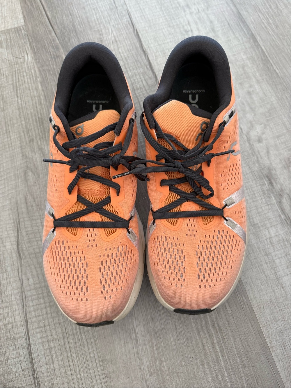 On Cloud Orange “Cloudsurfer” Mesh Running Shoes
